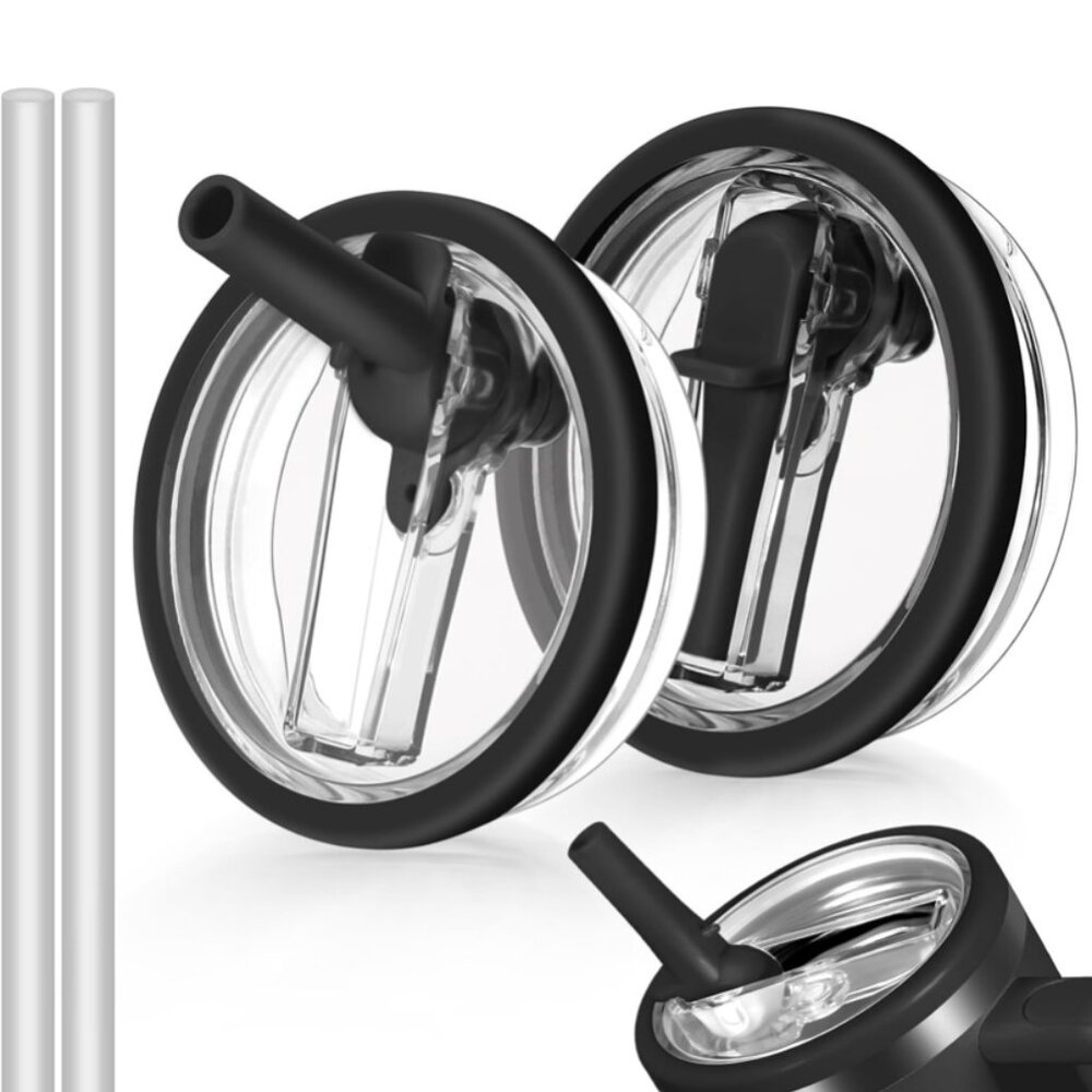 🥤 40oz Flip Straw Replacement Lids (2-Pack) – Fits Popular Brands like Stanl